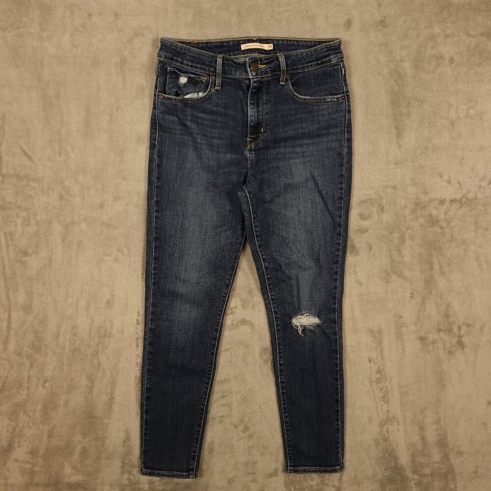 Levi's jeans 721 high rise skinny women's 29 blue denim red tab